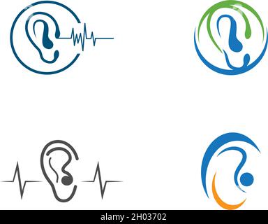Hearing Logo Template vector Stock Vector