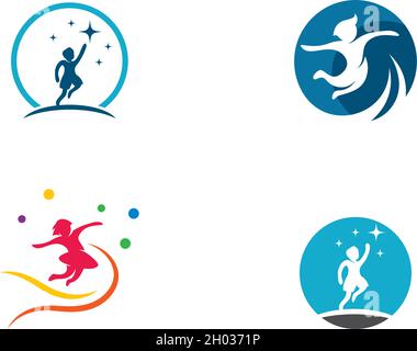 kids logo vector template Stock Vector