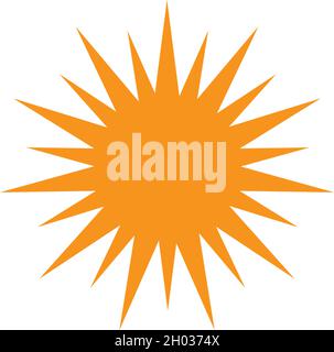 sun ilustration logo vector icon Stock Vector