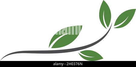 Logos of green leaf ecology nature element vector Stock Vector