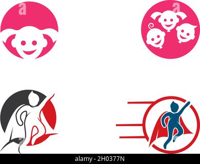 kids logo vector template Stock Vector