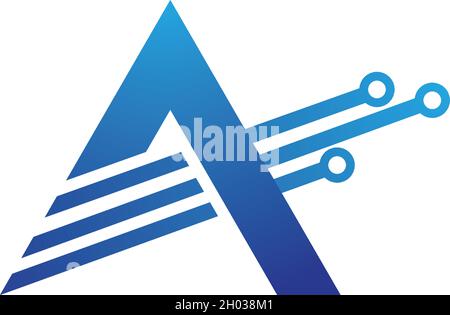 Business technology logo template vector Stock Vector