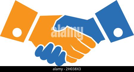 Hand Shake logo template Stock Vector