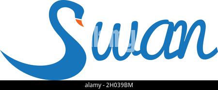 Swan logo Template vector illustration design Stock Vector