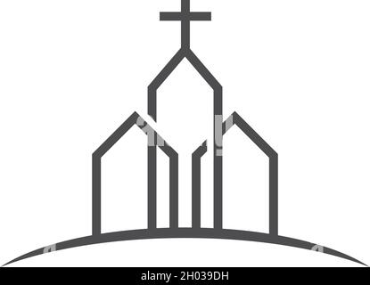 Chruch logo vector design Stock Vector