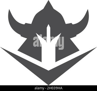 Spartan helmet logo template vector icon design Stock Vector