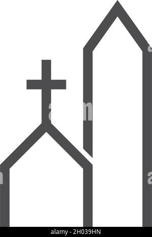 Chruch logo vector design Stock Vector