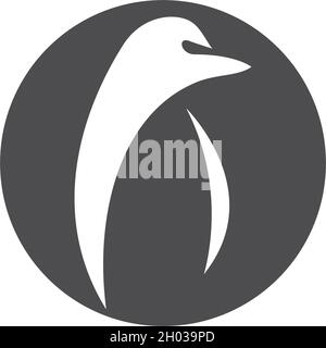 Penguin logo vector template Stock Vector