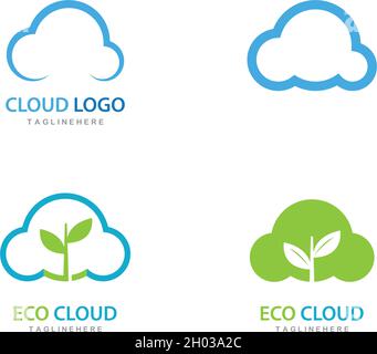cloud logo vector icon template Stock Vector