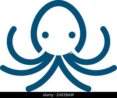 Octopus logo ilustration vector template Stock Vector