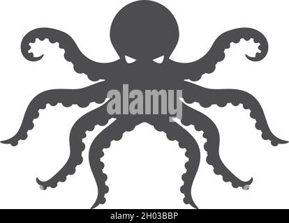 Octopus logo ilustration vector template Stock Vector