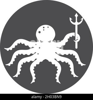Octopus logo ilustration vector template Stock Vector
