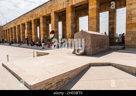 Ankara Anitkabir Monument Ataturk Mausoleum Breathtaking Picturesque View of Ismet Inonu Tomb during Victory Day Zafer Bayrami