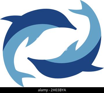 Dolphin logo icon vector template Stock Vector