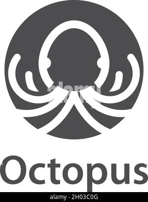 Octopus logo ilustration vector template Stock Vector