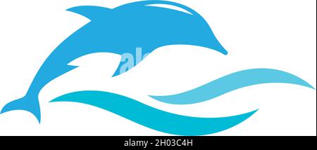 Dolphin logo icon vector template Stock Vector