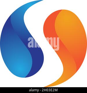 Yin yang icon vector template Stock Vector