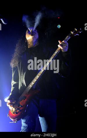 Milan Italy 2009-12-02 : Live concert of Alice in Chains at the Palalido, the bassist Mike Inez Stock Photo