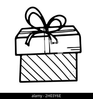 Festive gift box decorated with a bow Stock Vector