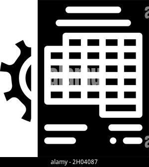 gear working process erp icon color illustration Stock Vector Image ...