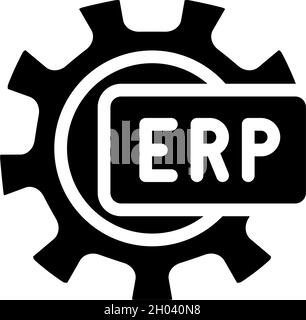 erp working processing line icon vector illustration Stock Vector Image ...