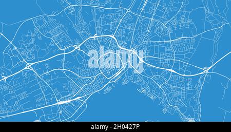 Urban vector city map of Vasteras, Sweden, Europe Stock Vector