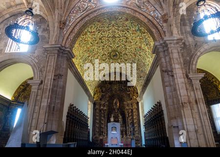 Interior and altar in the Sé Catedral de Viseu aka cathedral of Viseu, Portugal, Europe Stock Photo