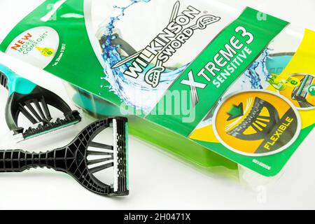 Hamburg, Germany - August 15  2021: Wilkinson Sword Razor Shaver Stock Photo