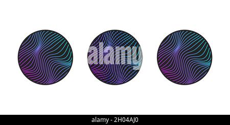Abstract circle with 3d lines Stock Vector
