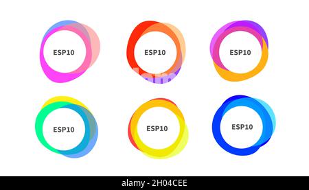 Circle frame. Set of round shapes isolated Stock Vector