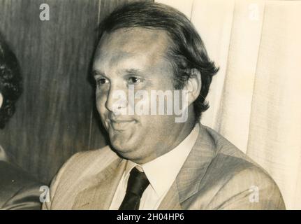 Italian sport journalist Giampiero Galeazzi, 1980s Stock Photo