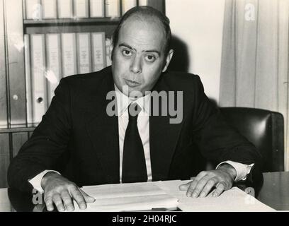 Italian enterpreneur and politician Renato Altissimo, 1980s Stock Photo ...