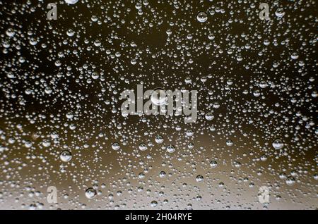 Background of air bubbles on the water surface. Close-up shot of air bubbles in liquid. Selective focus. Extreme close-up images of water bubbles Stock Photo