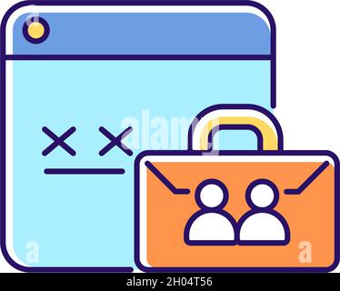 Corporate password RGB color icon Stock Vector