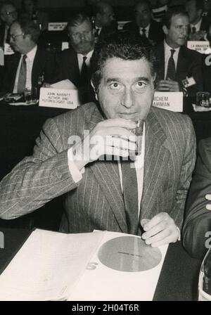 Italian industrialist Carlo De Benedetti, 1980s Stock Photo