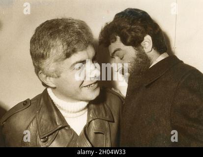 Italian neo-fascist terrorists Franco Freda (left) and  Giovanni Ventura, 1970s Stock Photo