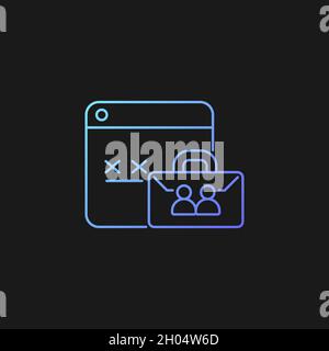Corporate password gradient vector icon for dark theme Stock Vector