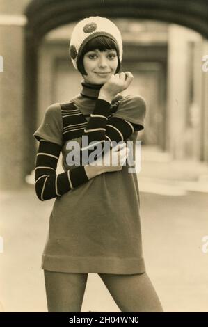 French Actress, Singer, And Model Isabelle De Funes, 1970s Stock Photo 