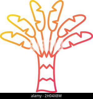 Traveller palm gradient linear vector icon Stock Vector