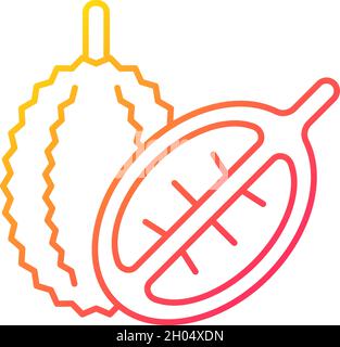 Durian gradient linear vector icon Stock Vector