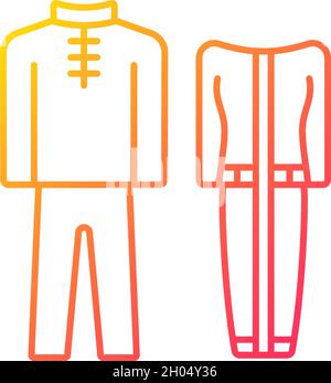 Traditional dresses gradient linear vector icon Stock Vector