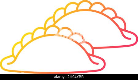 Curry puff gradient linear vector icon Stock Vector