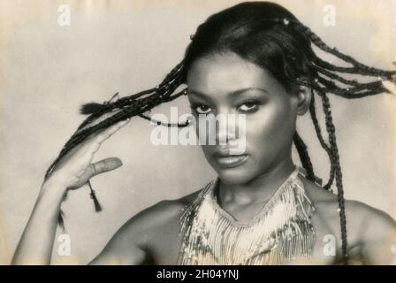 American supermodel and actress Donyale Luna, 1970s Stock Photo
