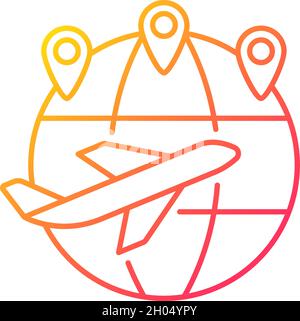 Excellent connectivity gradient linear vector icon Stock Vector