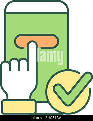 Online subscription RGB color icon Stock Vector