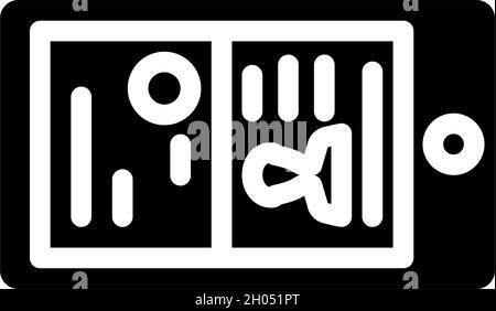 photographing documents viewfinder glyph icon vector illustration Stock Vector