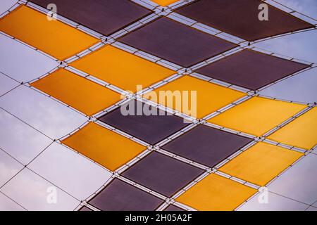 colorful abstract shopping center roof ornament texture Stock Photo