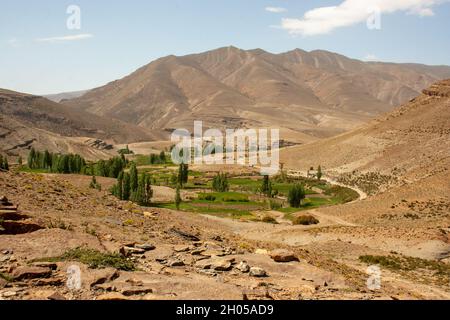 Sahara Desert Oasis and Landscape Photographed in Morocco Stock Photo