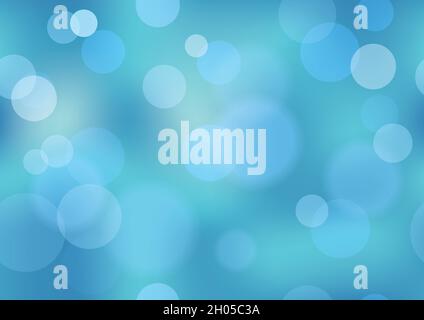 Seamless Blue Abstract Vector Background Illustration With Lights And Halos. Horizontally And Vertically Repeatable. Stock Vector