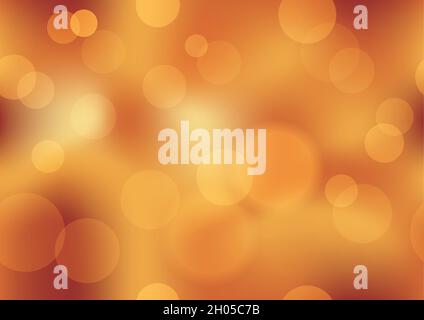 Seamless Orange Abstract Background With Lights And Defocused Halo, Vector Illustration. Horizontally And Vertically Repeatable. Stock Vector